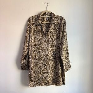 Zara TRF Cheetah Print Blouse - Medium